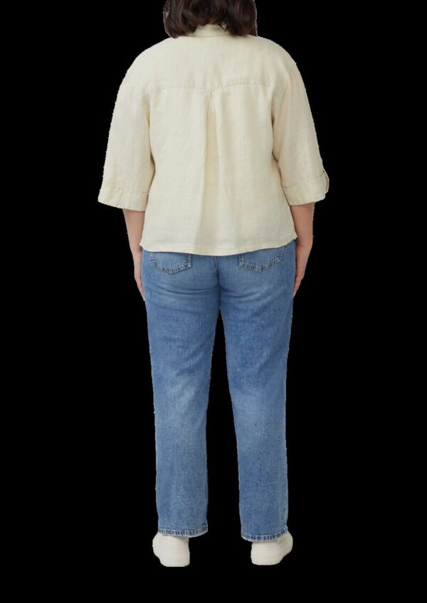 Leinen-Overshirt im Relaxed Fit mit weiten 3/4-Ärmeln