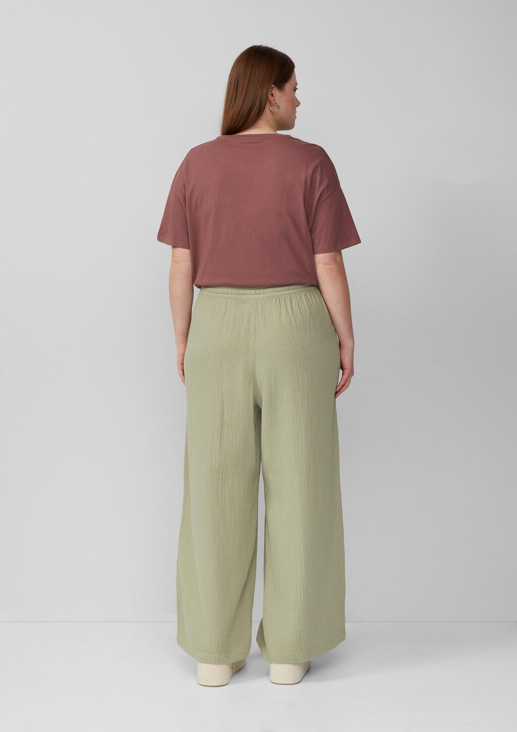 Musselin-Hose mit weitem Bein