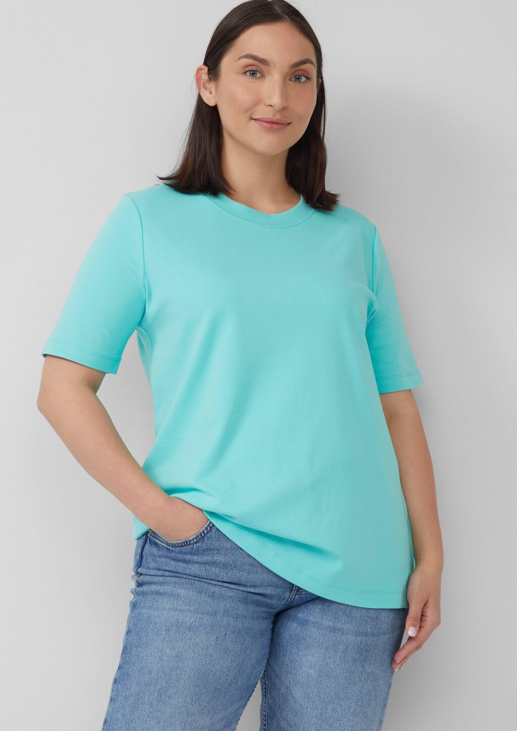 T-Shirt aus Interlockjersey