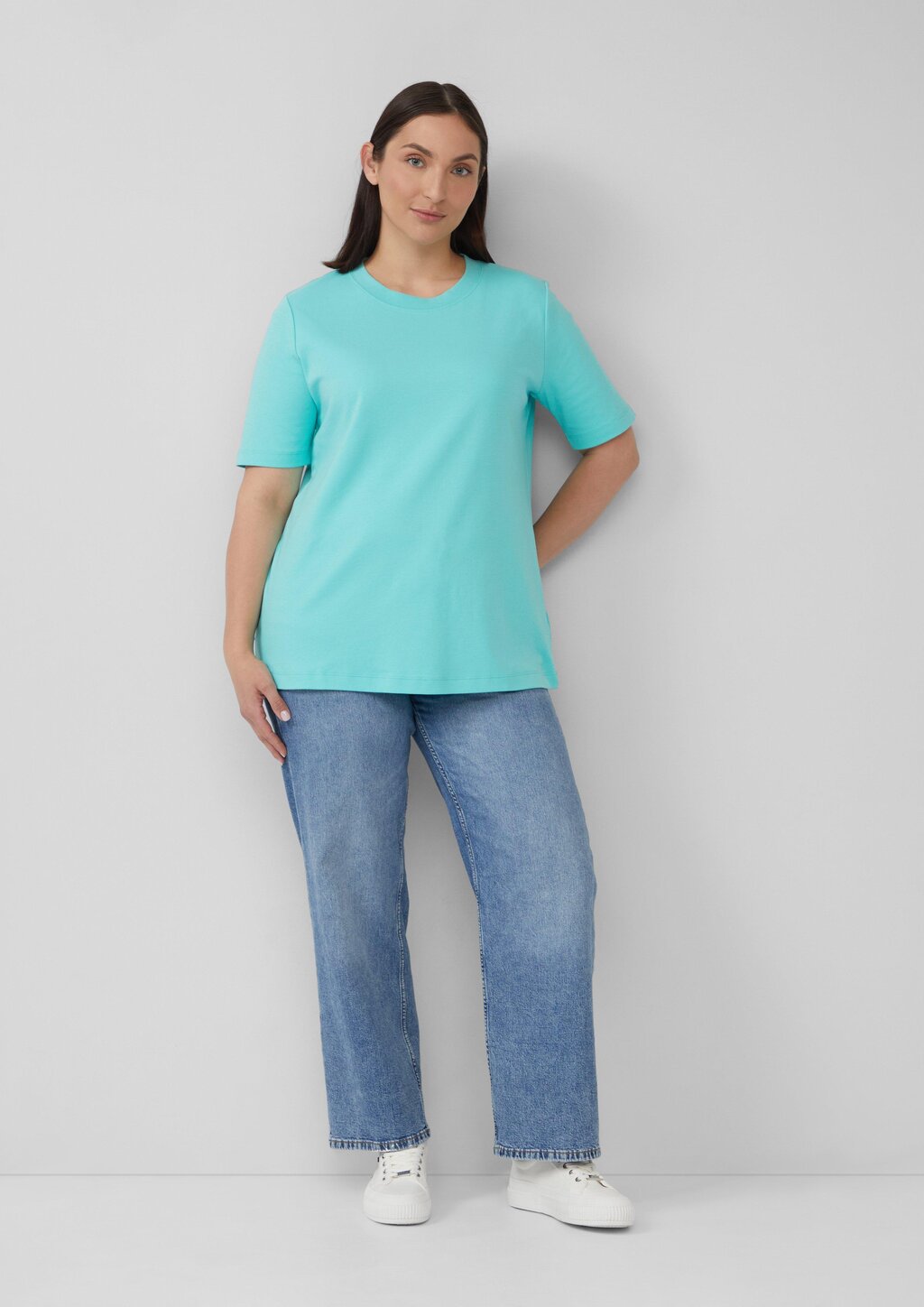 T-Shirt aus Interlockjersey