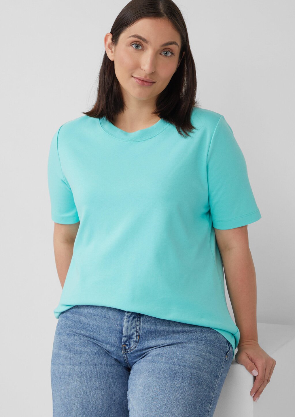 T-Shirt aus Interlockjersey