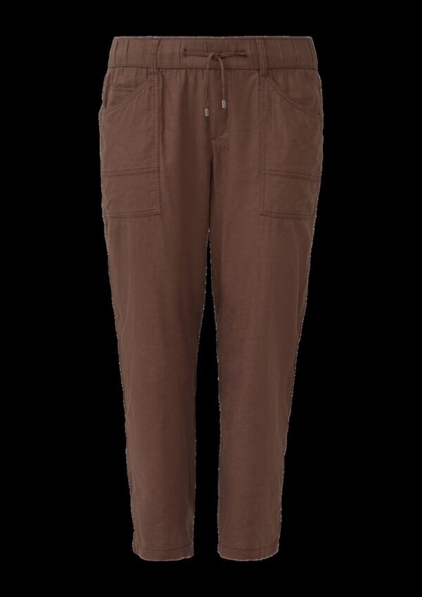 Leinenmix-Hose im Relaxed Fit mit Elastikbund