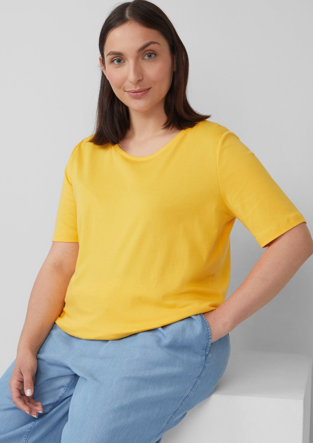 T-Shirt im Regular Fit aus Interlockjersey