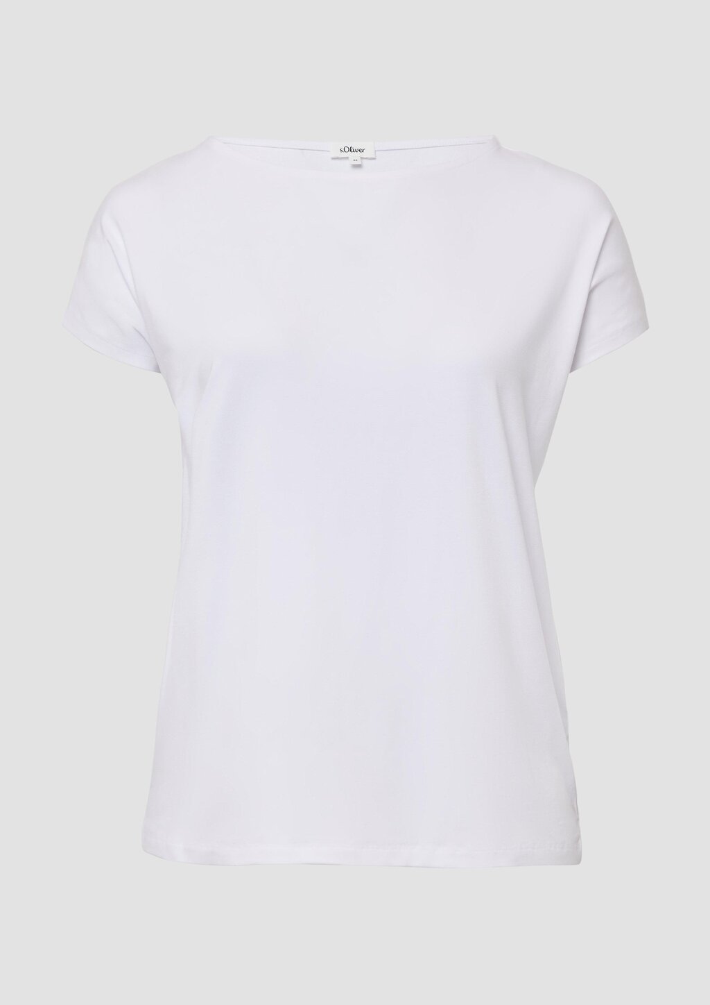 Fließendes Jersey-Shirt mit überschnittenen Schultern