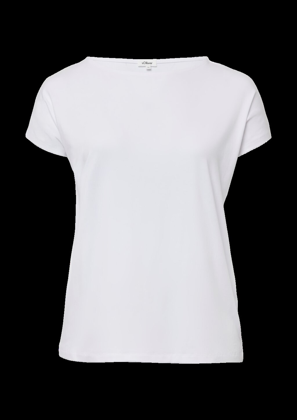 Fließendes Jersey-Shirt mit überschnittenen Schultern