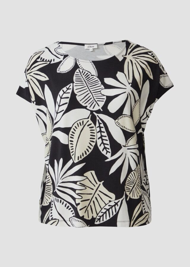 Elastisches T-Shirt aus Viskosestretch im Relaxed Fit