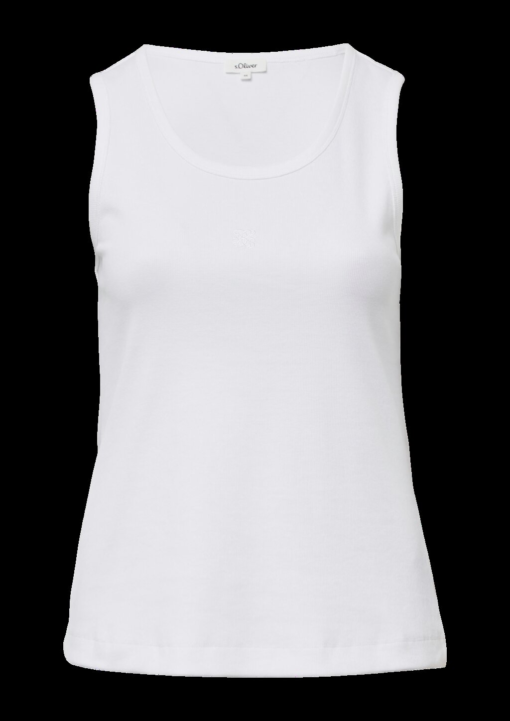 Ripp-Top im Slim Fit mit Stickerei