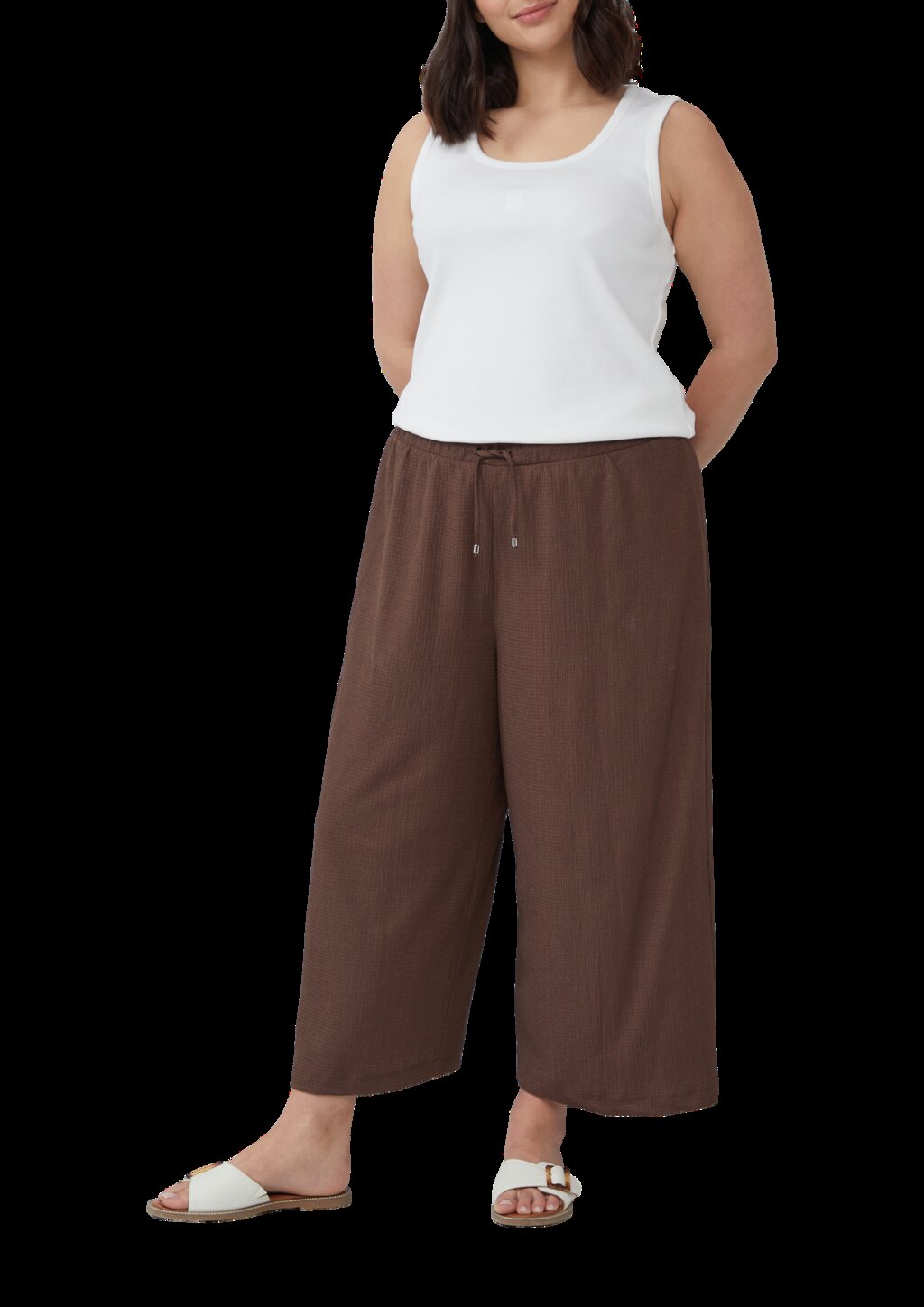 Ripp-Top im Slim Fit mit Stickerei