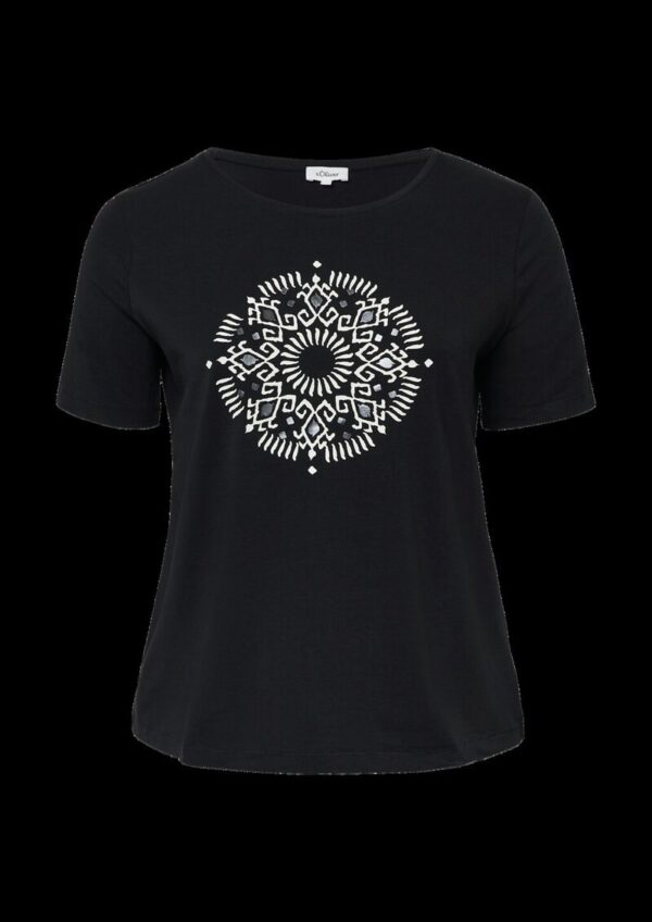 T-Shirt aus Baumwollstretch mit Print