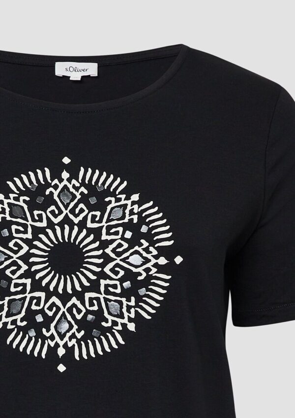 T-Shirt aus Baumwollstretch mit Print