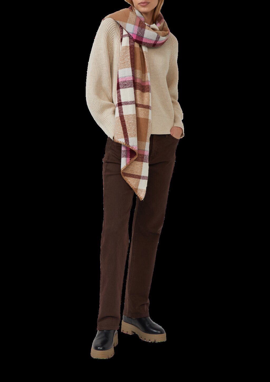 Schal mit Karo-Muster