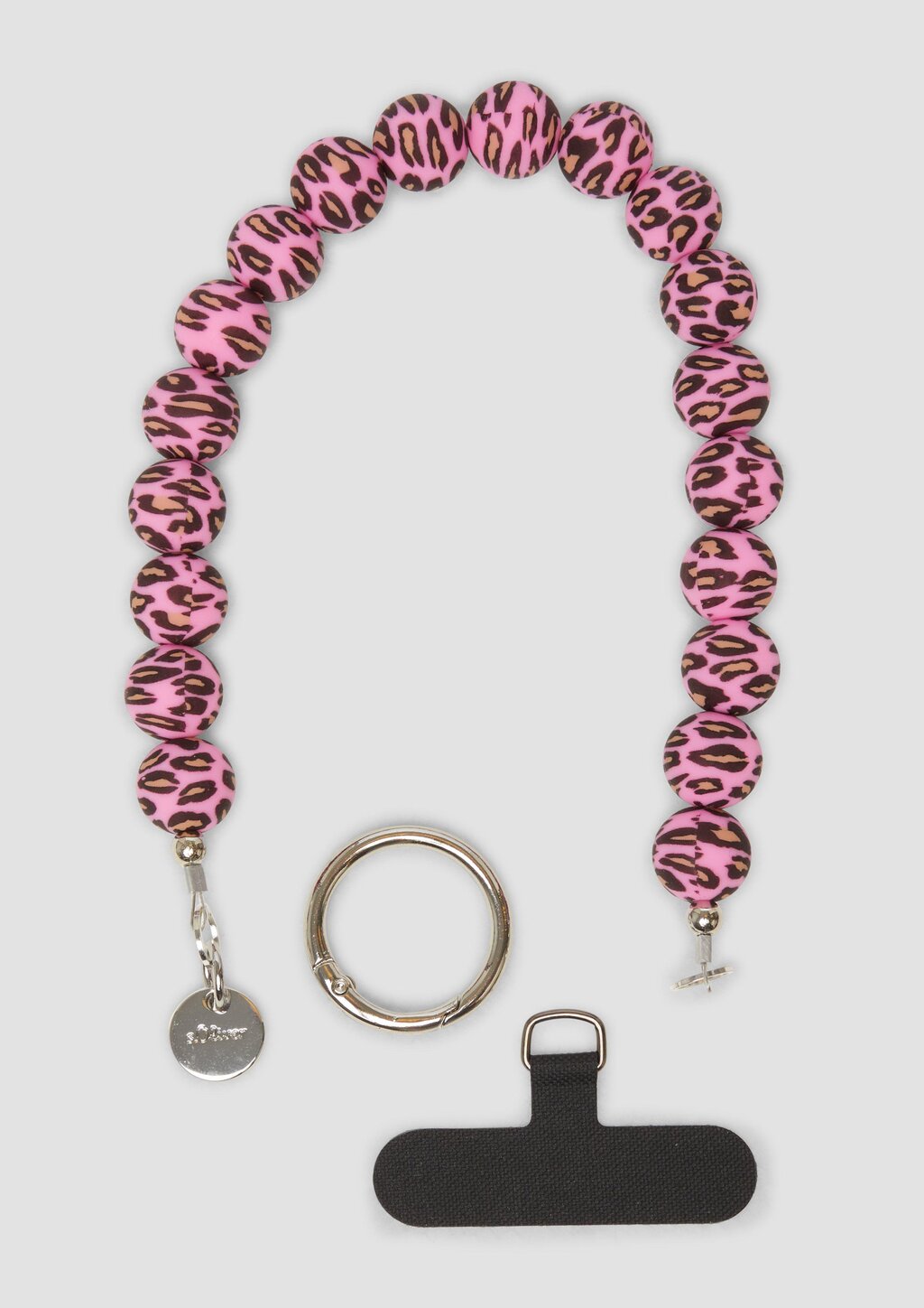 Handy-Accessoire aus Perlen mit Leo-Print