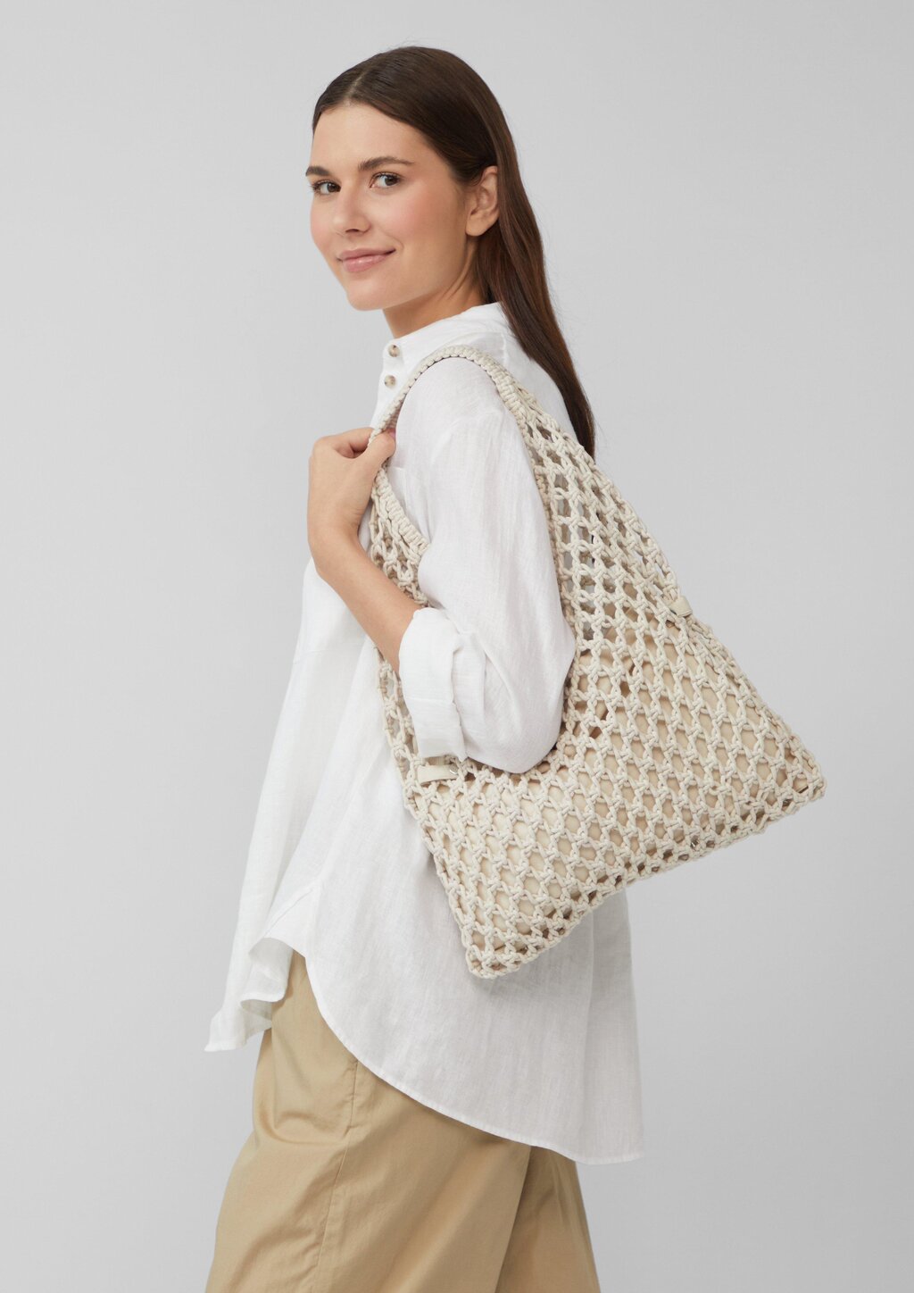 Baumwolltasche in Häkel-Optik