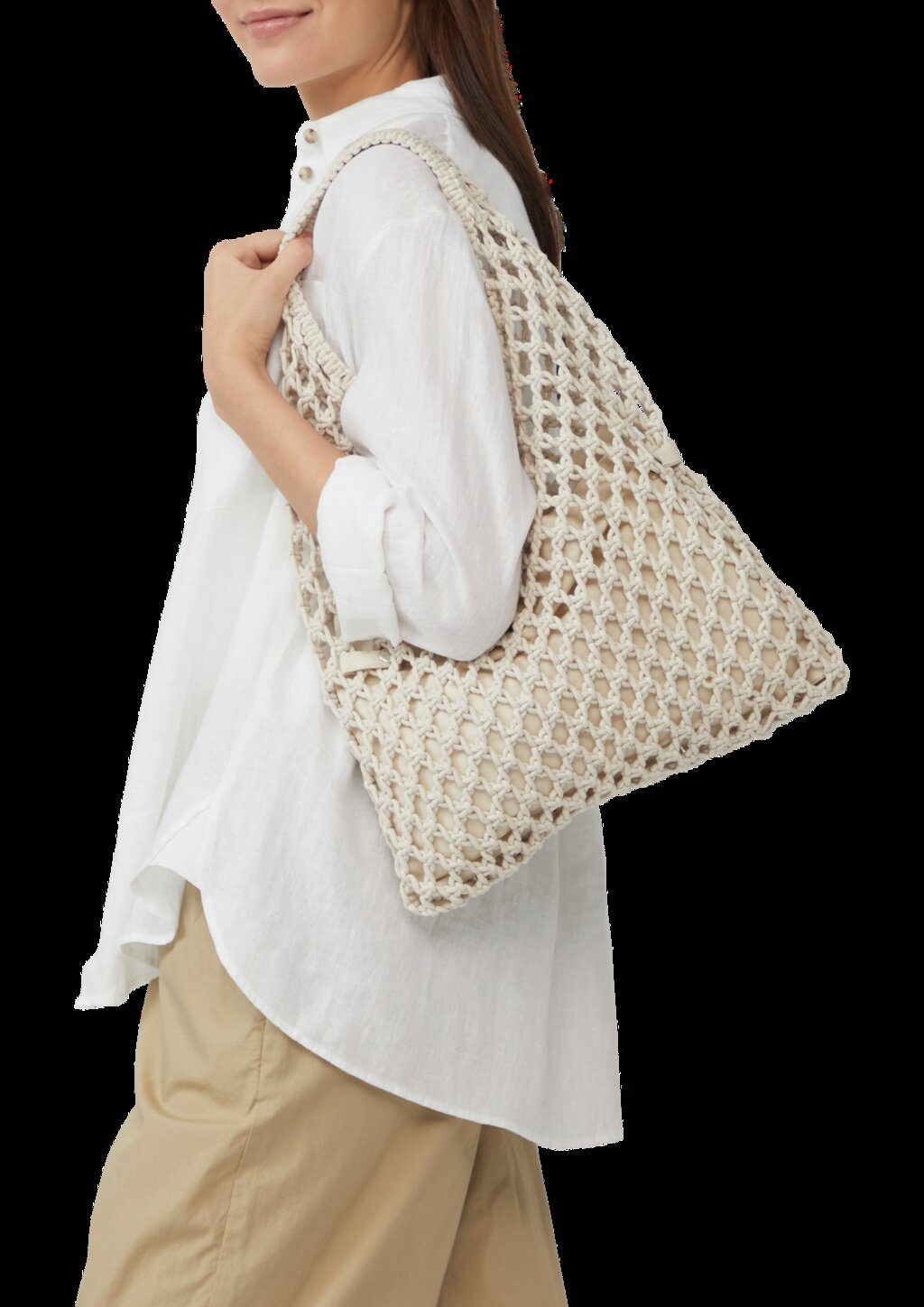 Baumwolltasche in Häkel-Optik