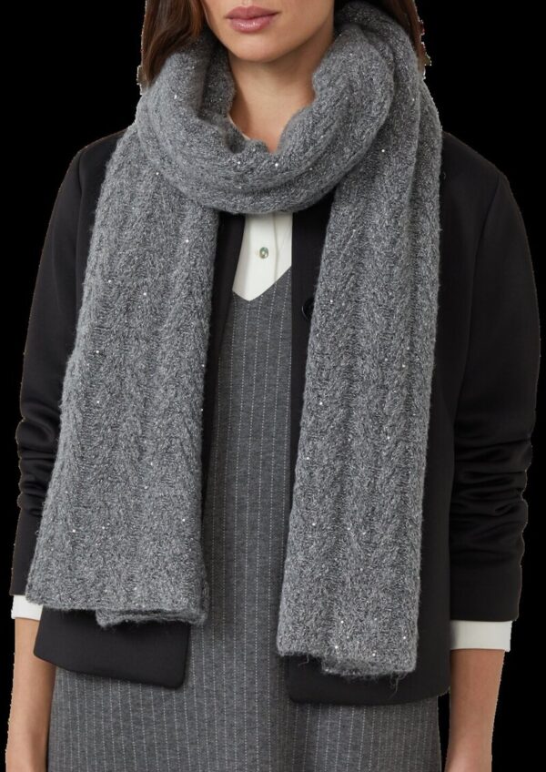 Strickschal mit Pailletten