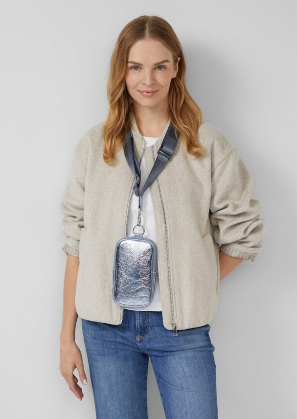 Handytasche in Leder-Optik mit längenverstellbarem Schulterriemen