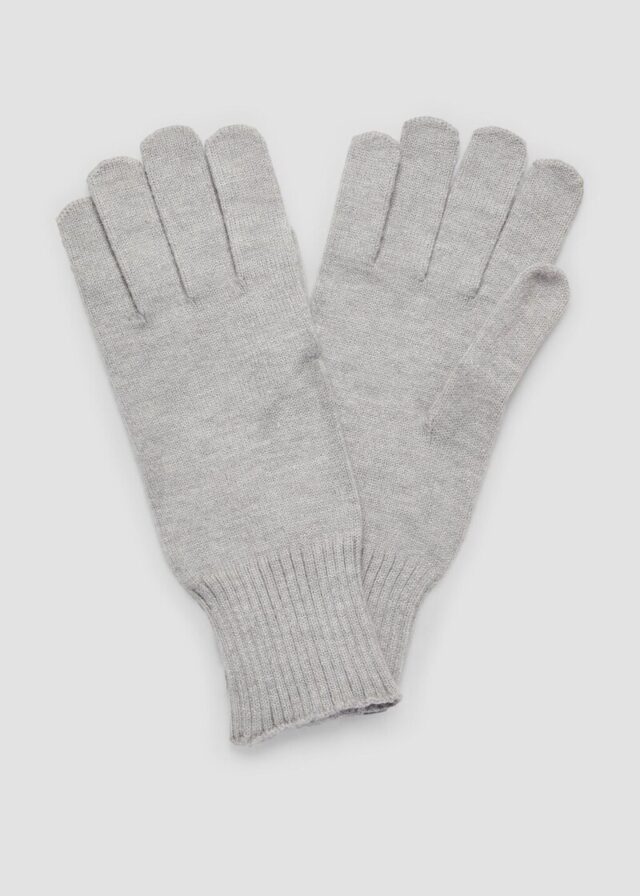 Handschuhe aus Feinstrick mit Stulpe