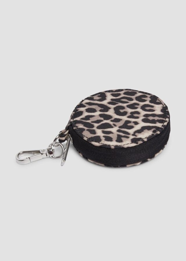 Hanging-Pocket aus Nylon mit Leo-Print