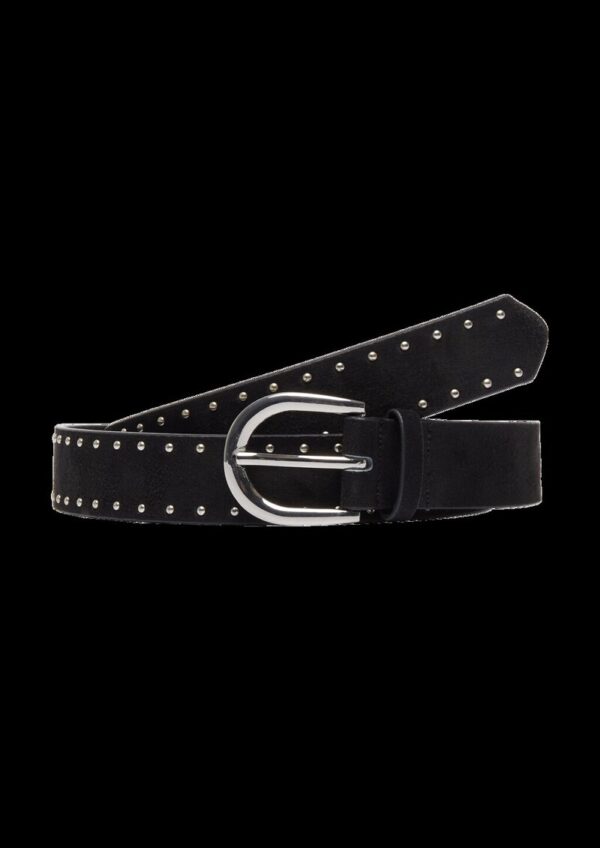 Gürtel in Veloursleder-Optik mit Nieten