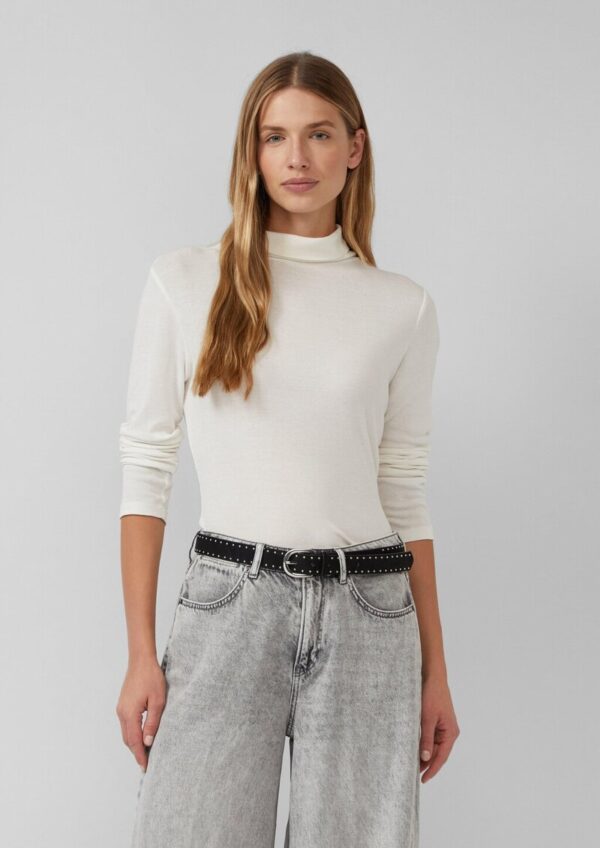 Gürtel in Veloursleder-Optik mit Nieten