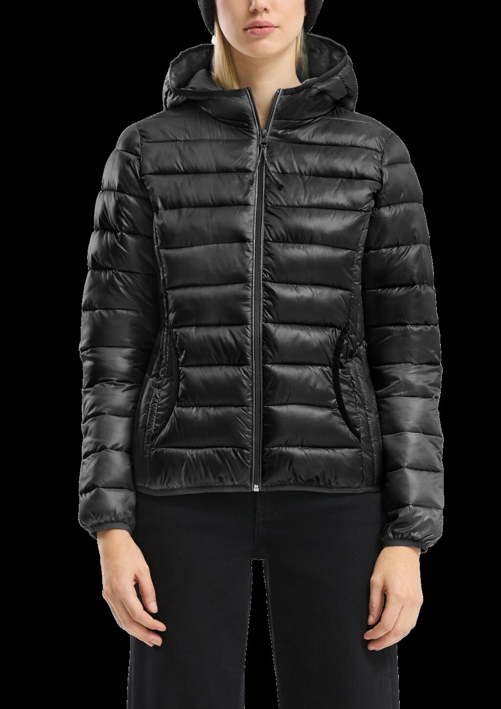 Leicht wattierte Steppjacke mit Kapuze