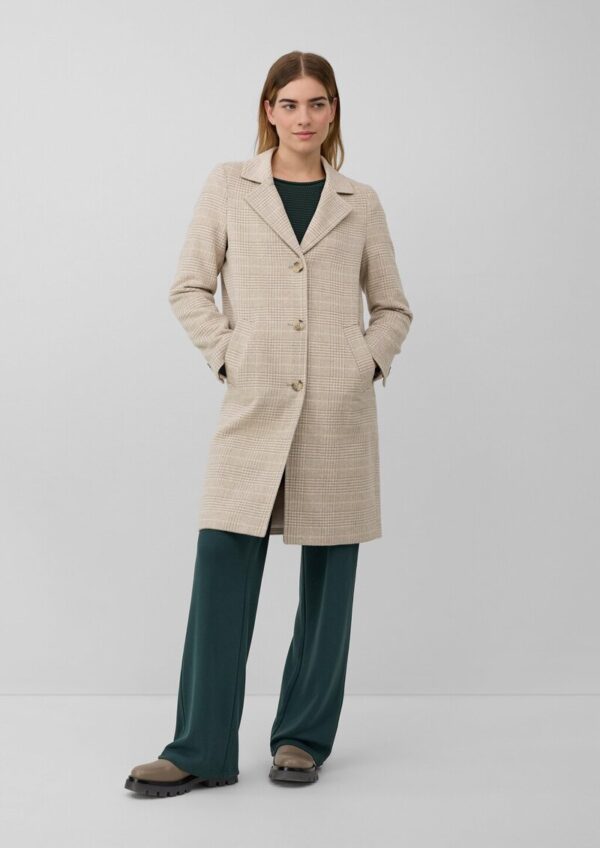 Wollmixmantel mit Reverskragen und Eingrifftaschen