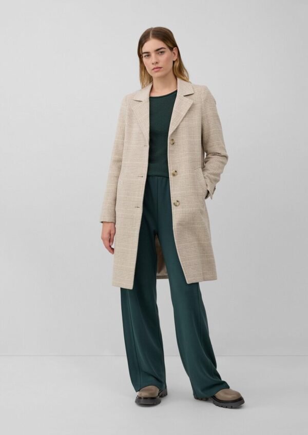 Wollmixmantel mit Reverskragen und Eingrifftaschen