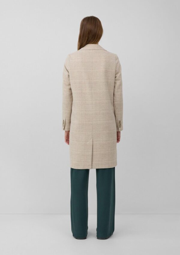 Wollmixmantel mit Reverskragen und Eingrifftaschen