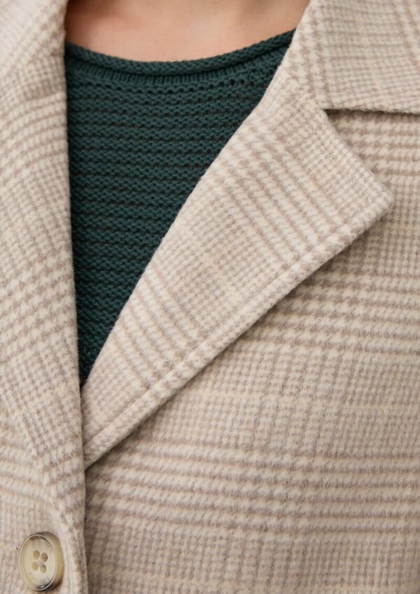 Wollmixmantel mit Reverskragen und Eingrifftaschen