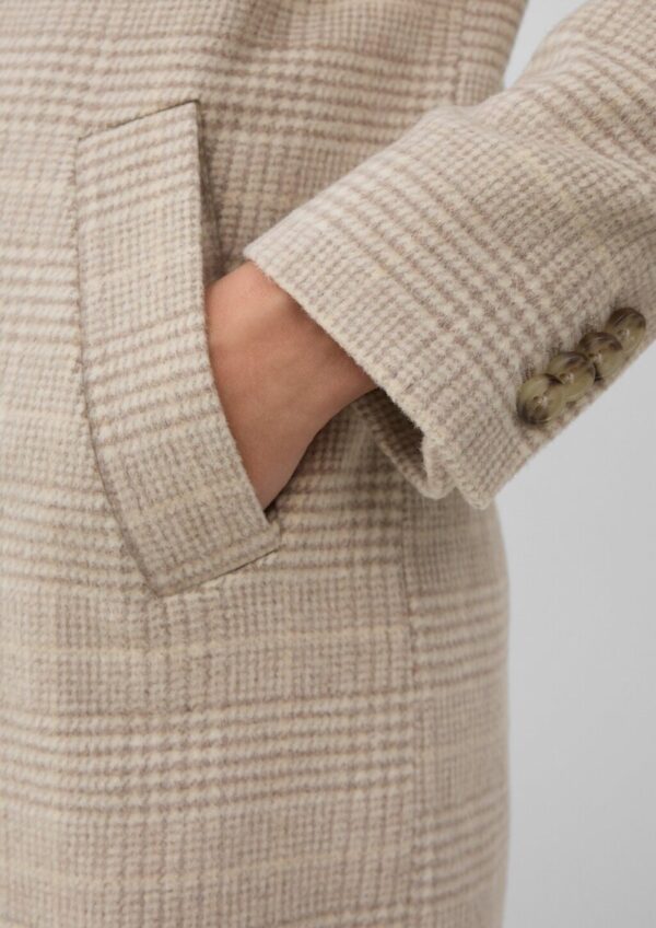 Wollmixmantel mit Reverskragen und Eingrifftaschen