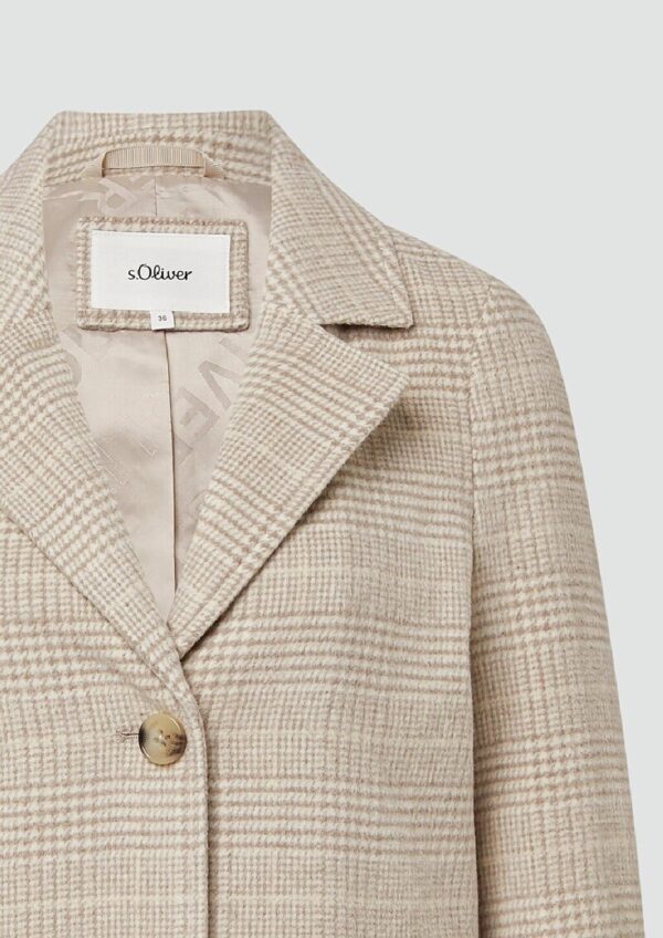 Wollmixmantel mit Reverskragen und Eingrifftaschen