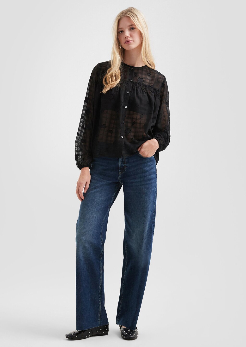 Jeans Catie / Slim Fit / Mid Rise / Wide Leg / Superstretch