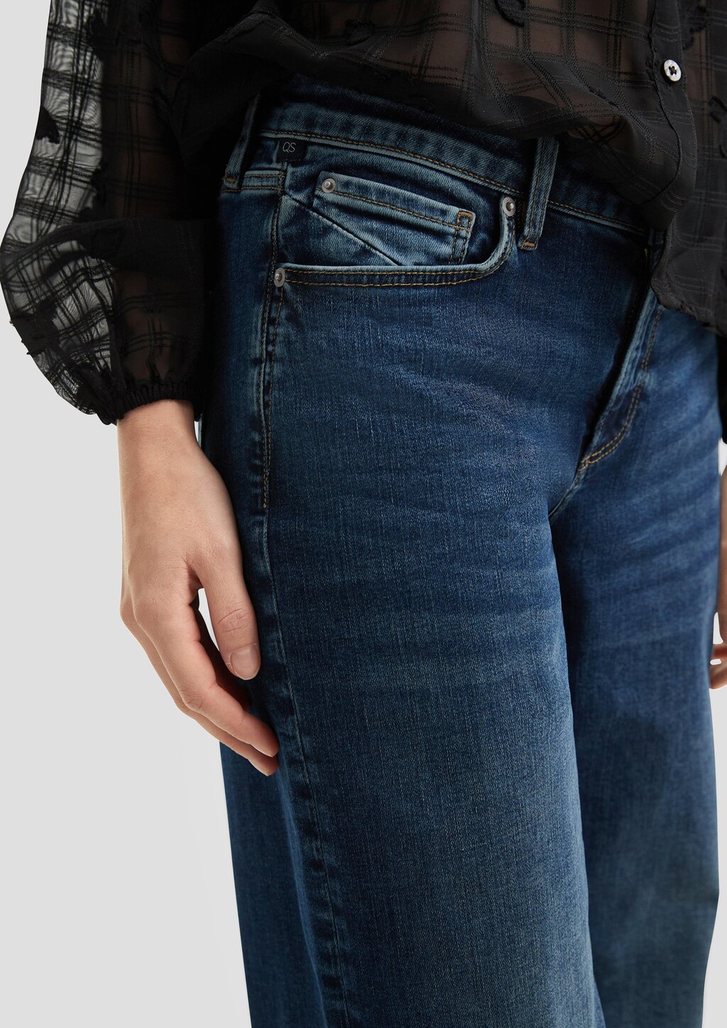 Jeans Catie / Slim Fit / Mid Rise / Wide Leg / Superstretch