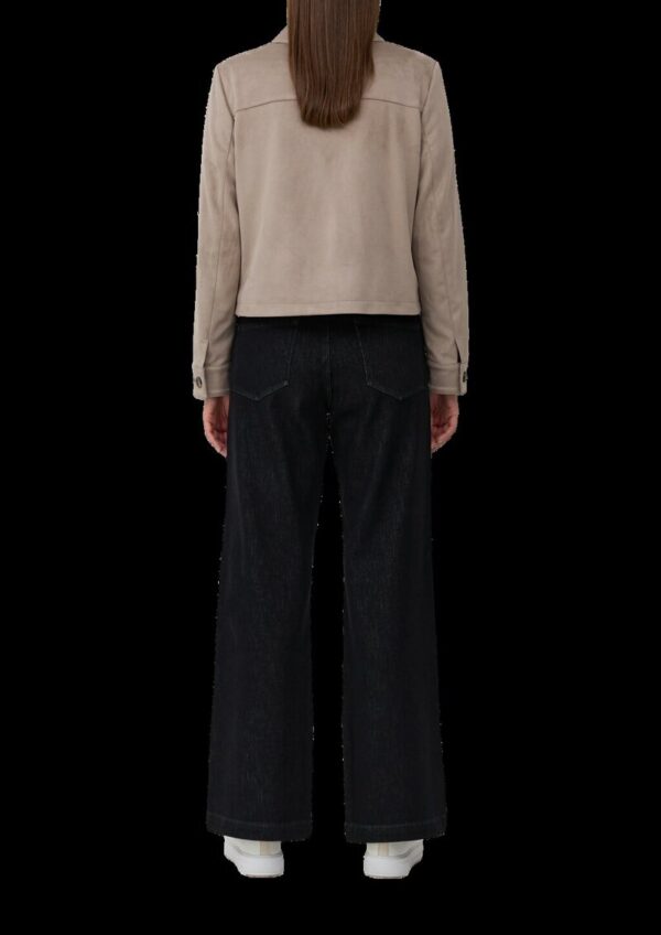 Jacke in Veloursleder-Optik mit aufgesetzten Taschen