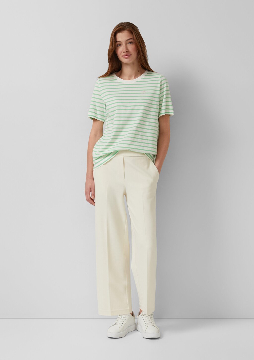 Strukturierte Culotte mit Elastikbund