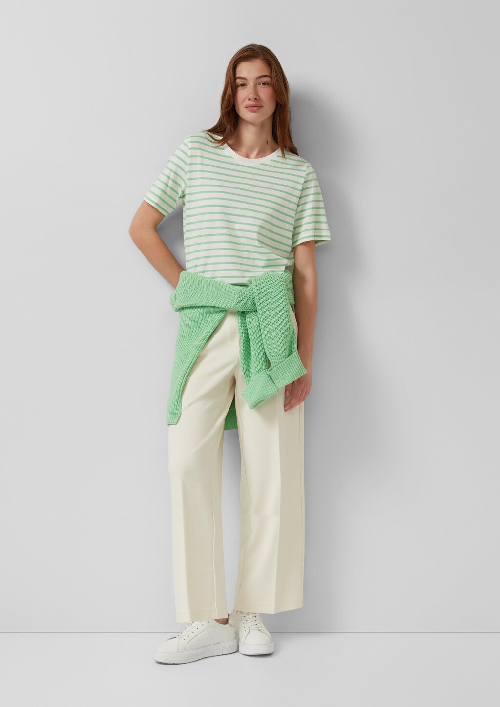 Strukturierte Culotte mit Elastikbund