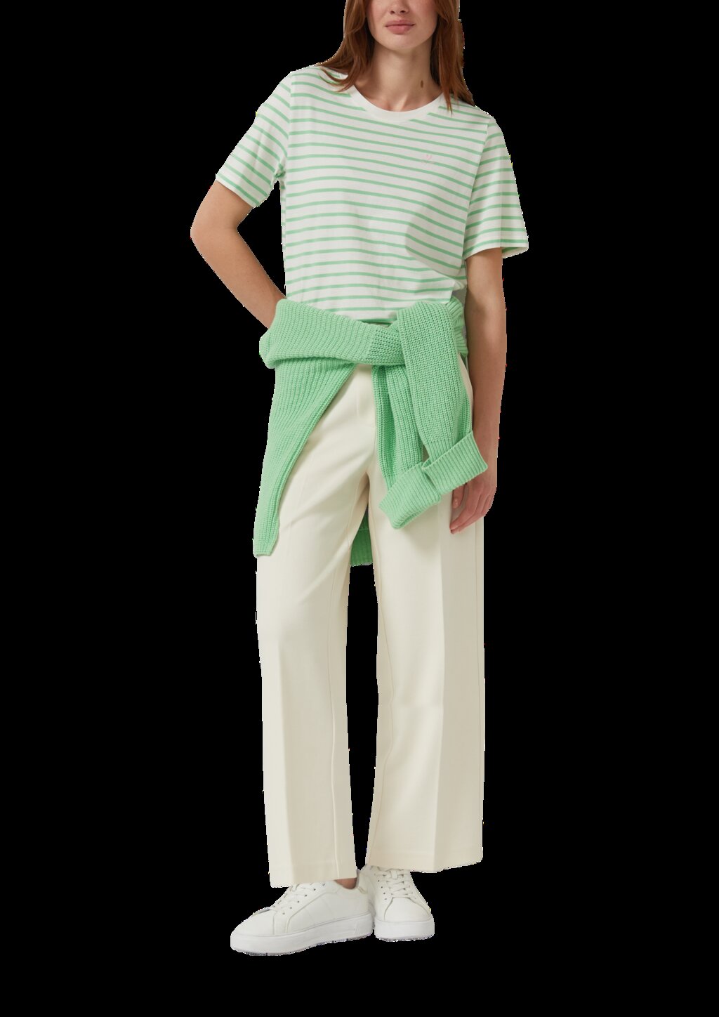 Strukturierte Culotte mit Elastikbund