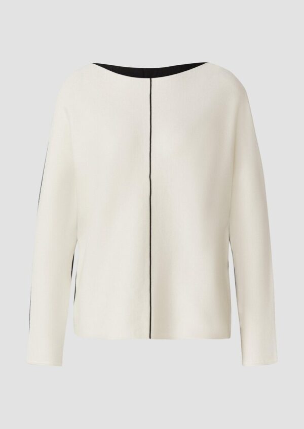 Strickpullover mit Colour-Blocking und Fledermausärmeln