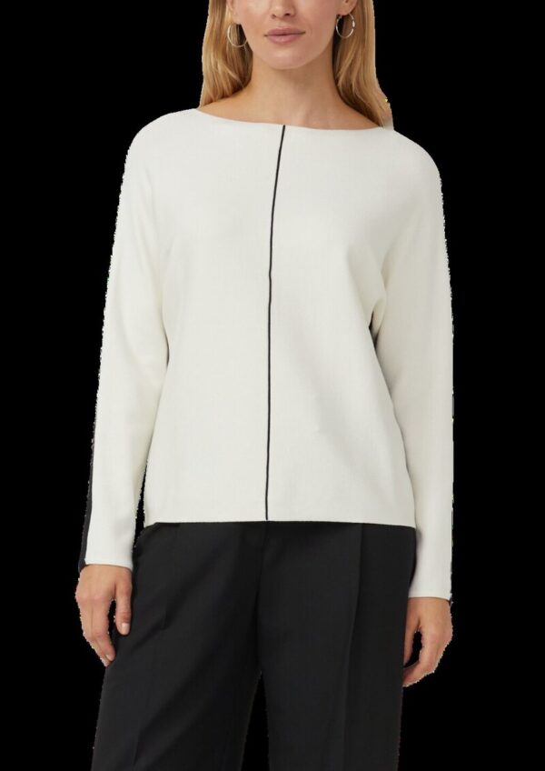 Strickpullover mit Colour-Blocking und Fledermausärmeln