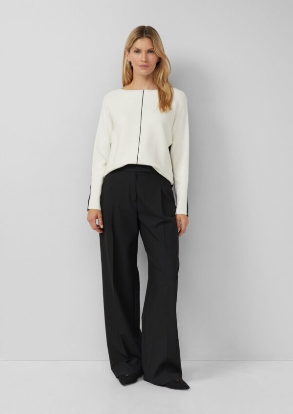 Strickpullover mit Colour-Blocking und Fledermausärmeln