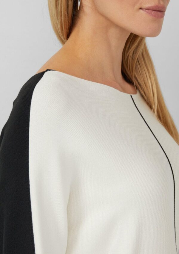 Strickpullover mit Colour-Blocking und Fledermausärmeln