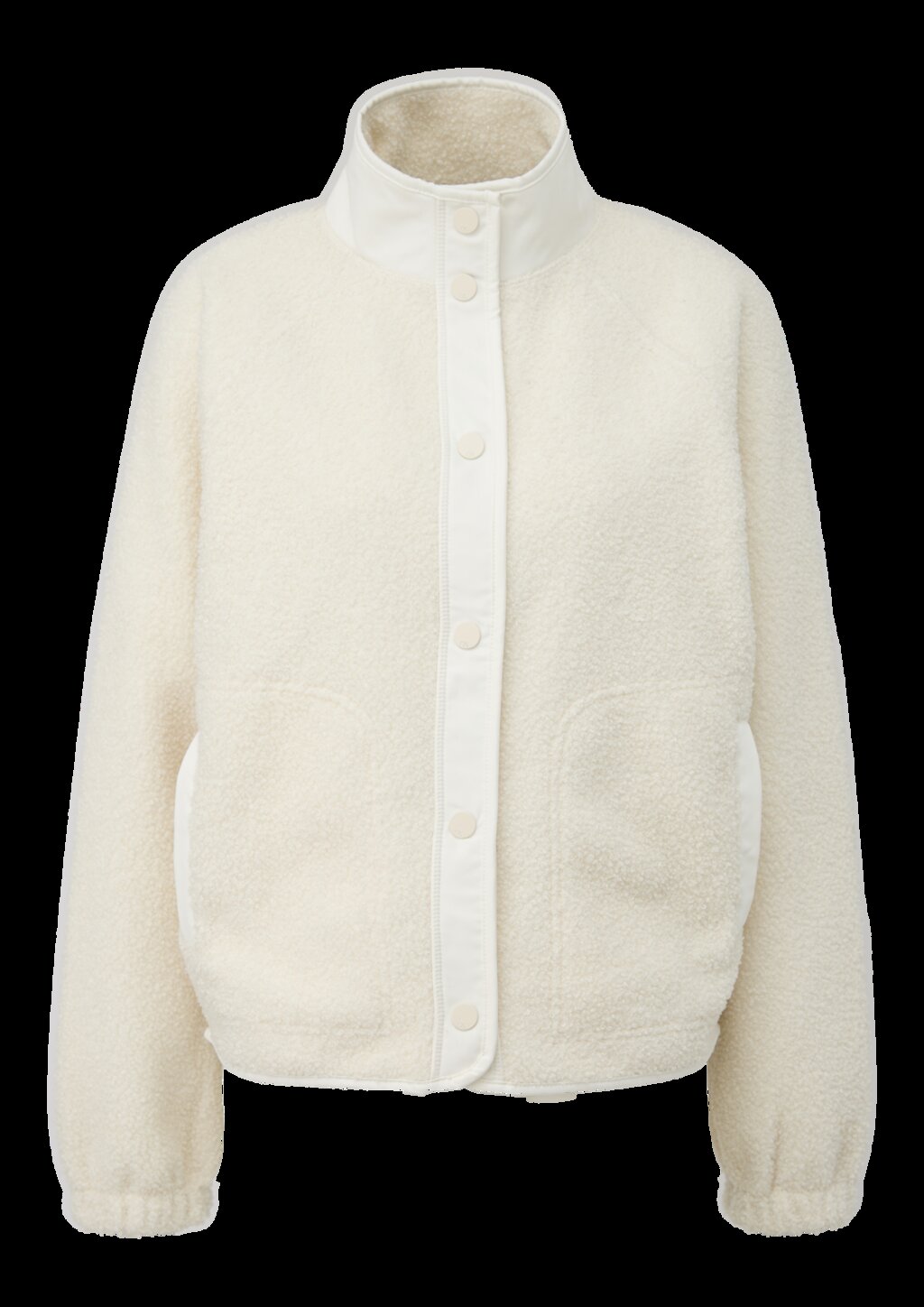 Weiche Teddyfleece-Jacke mit Druckknöpfen