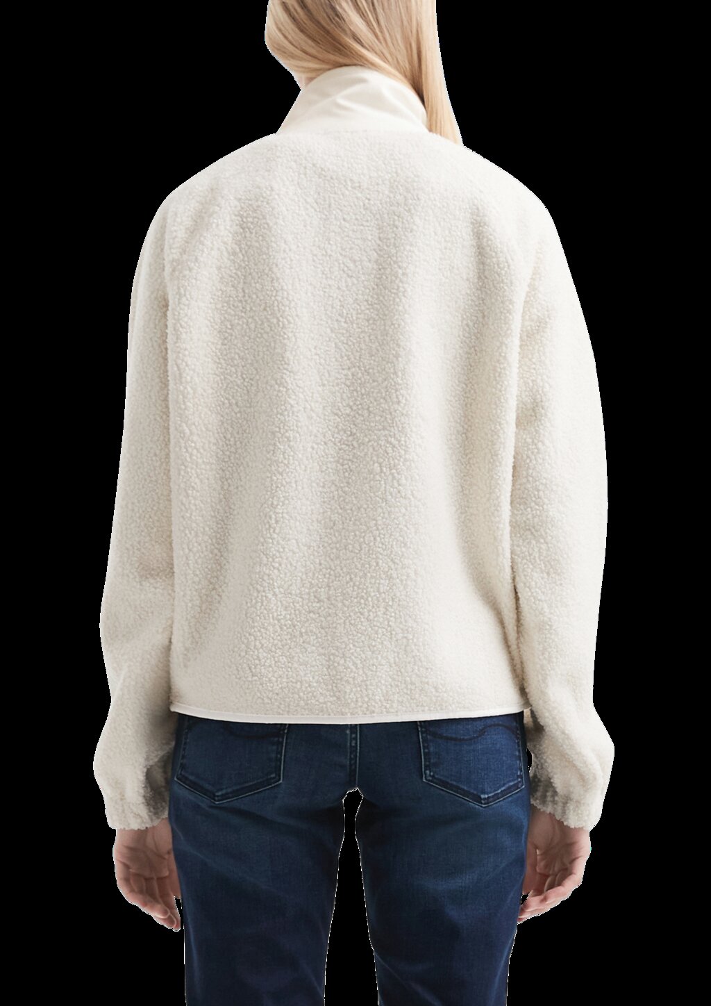 Weiche Teddyfleece-Jacke mit Druckknöpfen