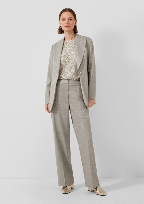 Ärmelloses Blusentop mit Pailletten und Rundhalsausschnitt