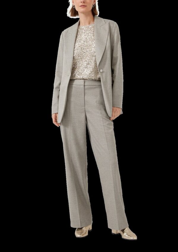 Ärmelloses Blusentop mit Pailletten und Rundhalsausschnitt