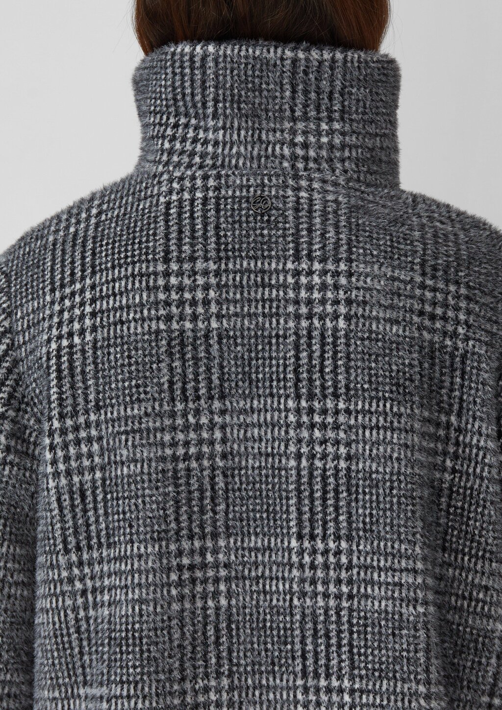 Jacke mit Stehkragen und Rippstrick-Manschetten