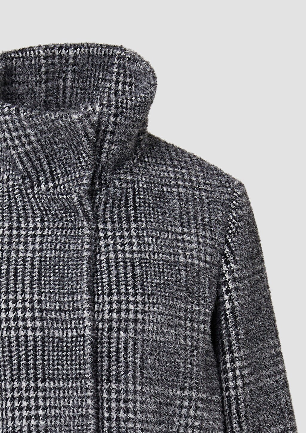 Jacke mit Stehkragen und Rippstrick-Manschetten