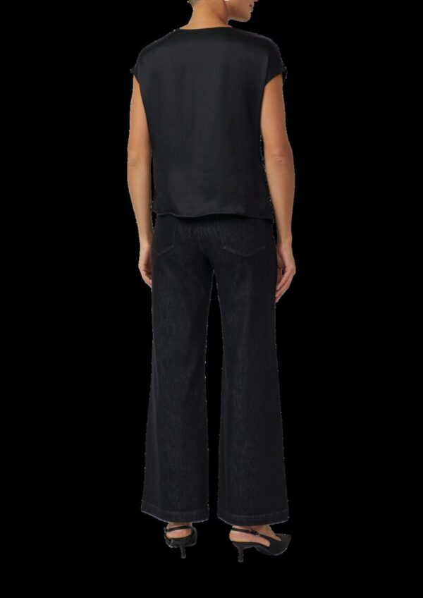 Bluse im Fabricmix mit Spitze aus Glitzergarn