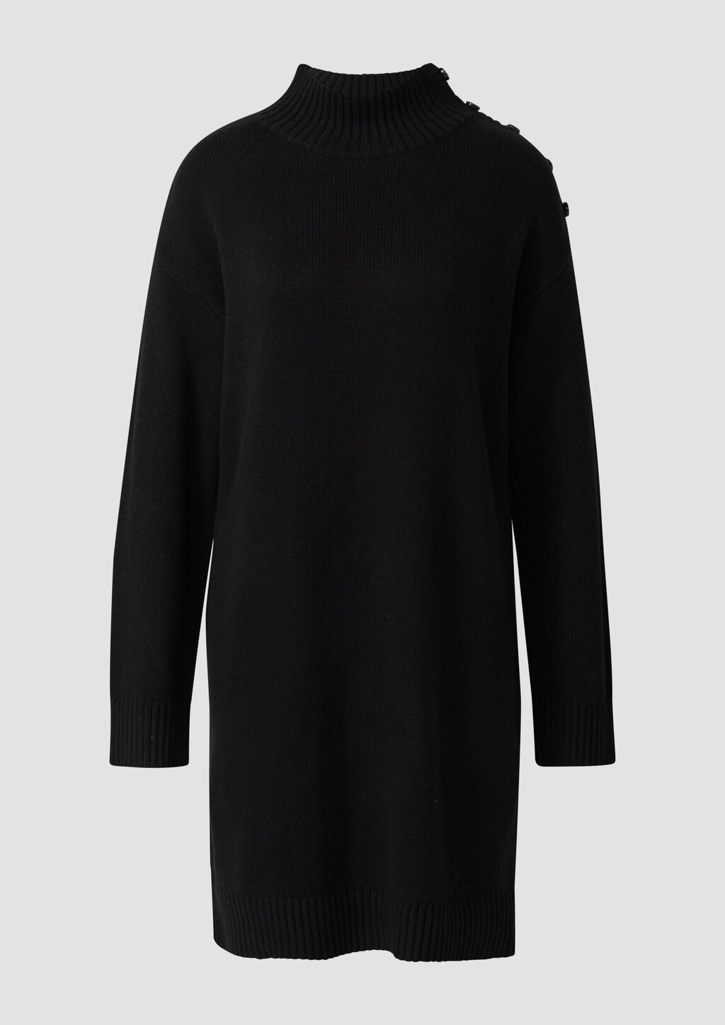 Strickkleid mit dekorativem Knopf-Detail