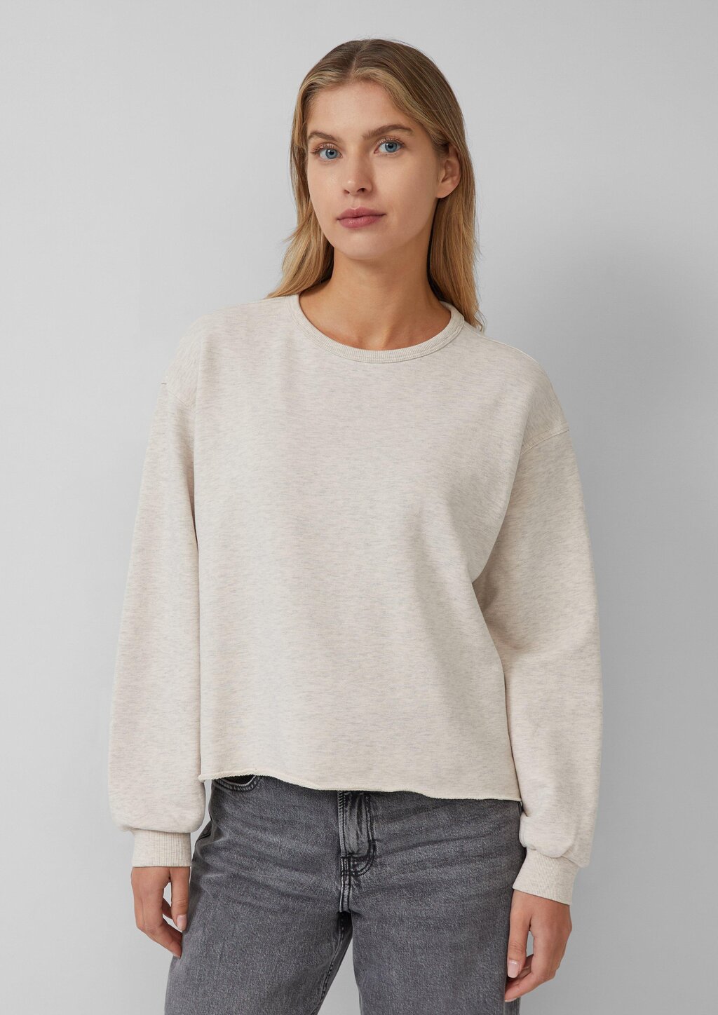 Sweatshirt im Relaxed Fit mit Rollsaum